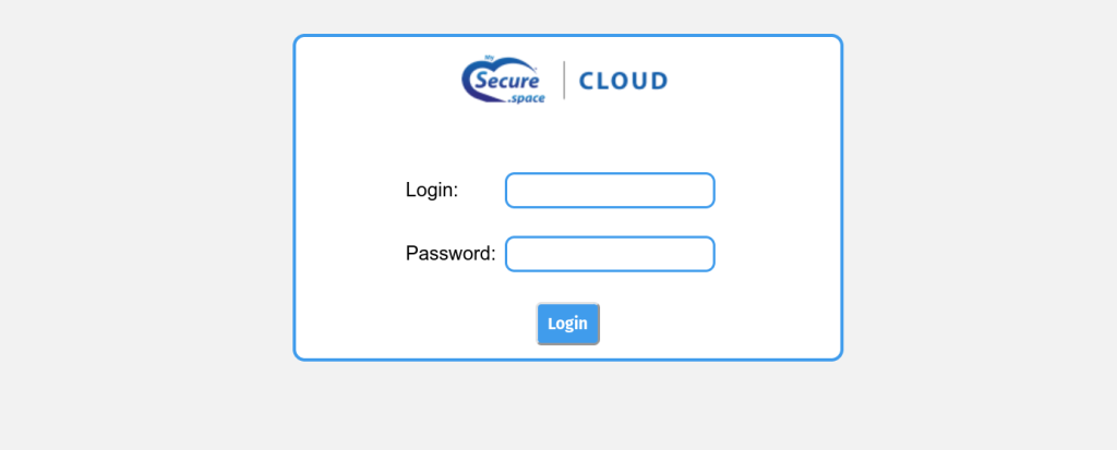How to login to my cloud hosting account in mysecure.space